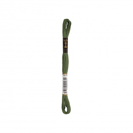 Meada de linha de bordar Anchor Stranded Cotton, filosele cor 262 verde Meada de linha de bordar Anchor Stranded Cotton, filosele cor 262 verde